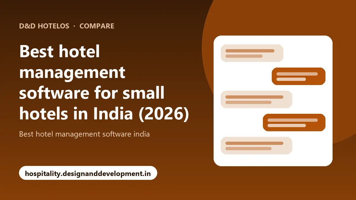 Best hotel management software for small hotels in India (2026)